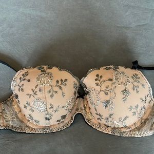 Victoria Secret push up embroidered bra